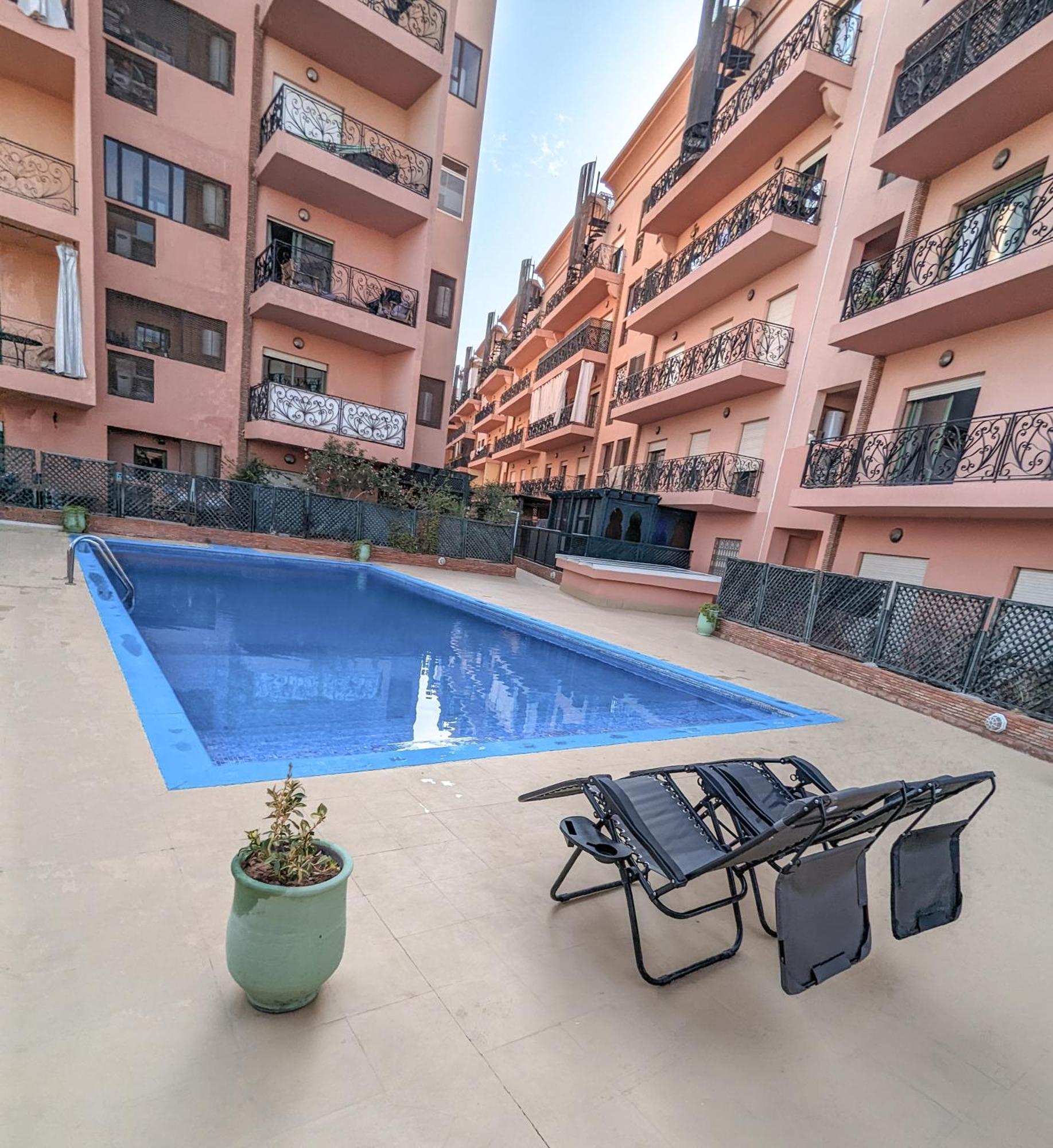 Apartement Panoramic View Majorelle Garden With Pool Marrakesch Exterior foto